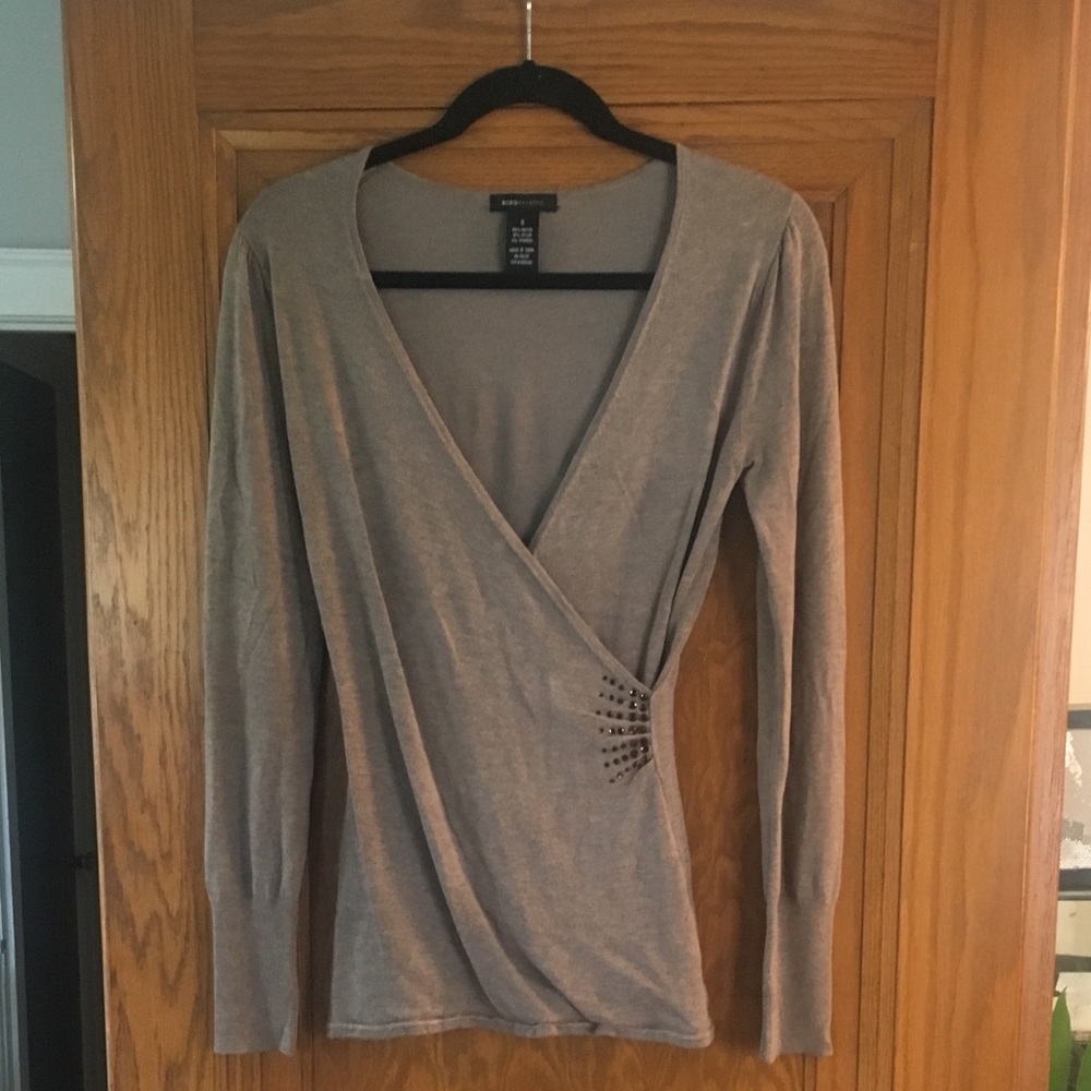 BCBG Maxazria. Sweater with rhinestone detail